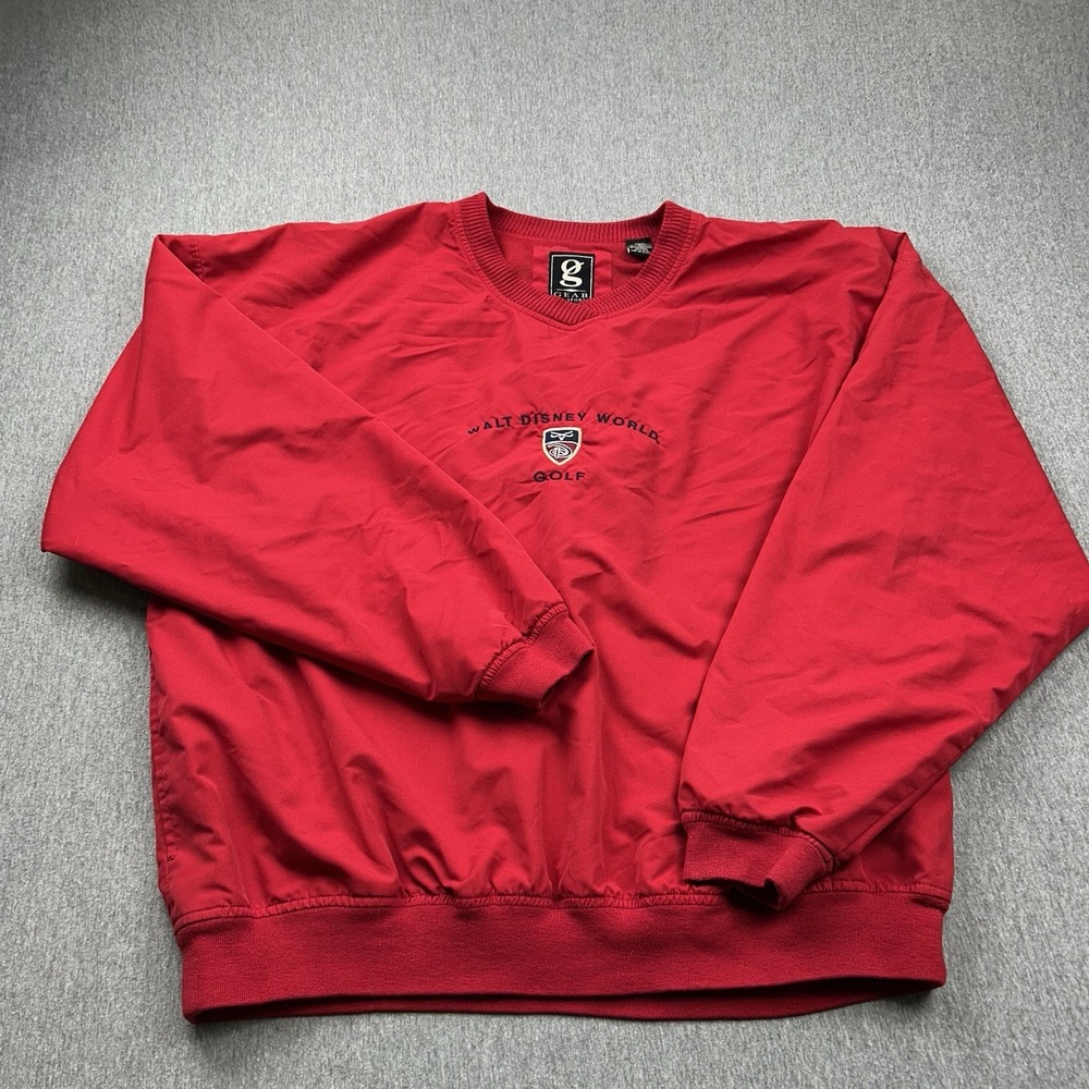 Walt Disney World Golf Pullover Windbreaker Mens XXL‎ Red Water Wind Resistant - Picture 2 of 16